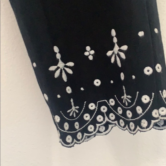 GAP Embroidered Skinny Ankle Trousers - Picture 3 of 3